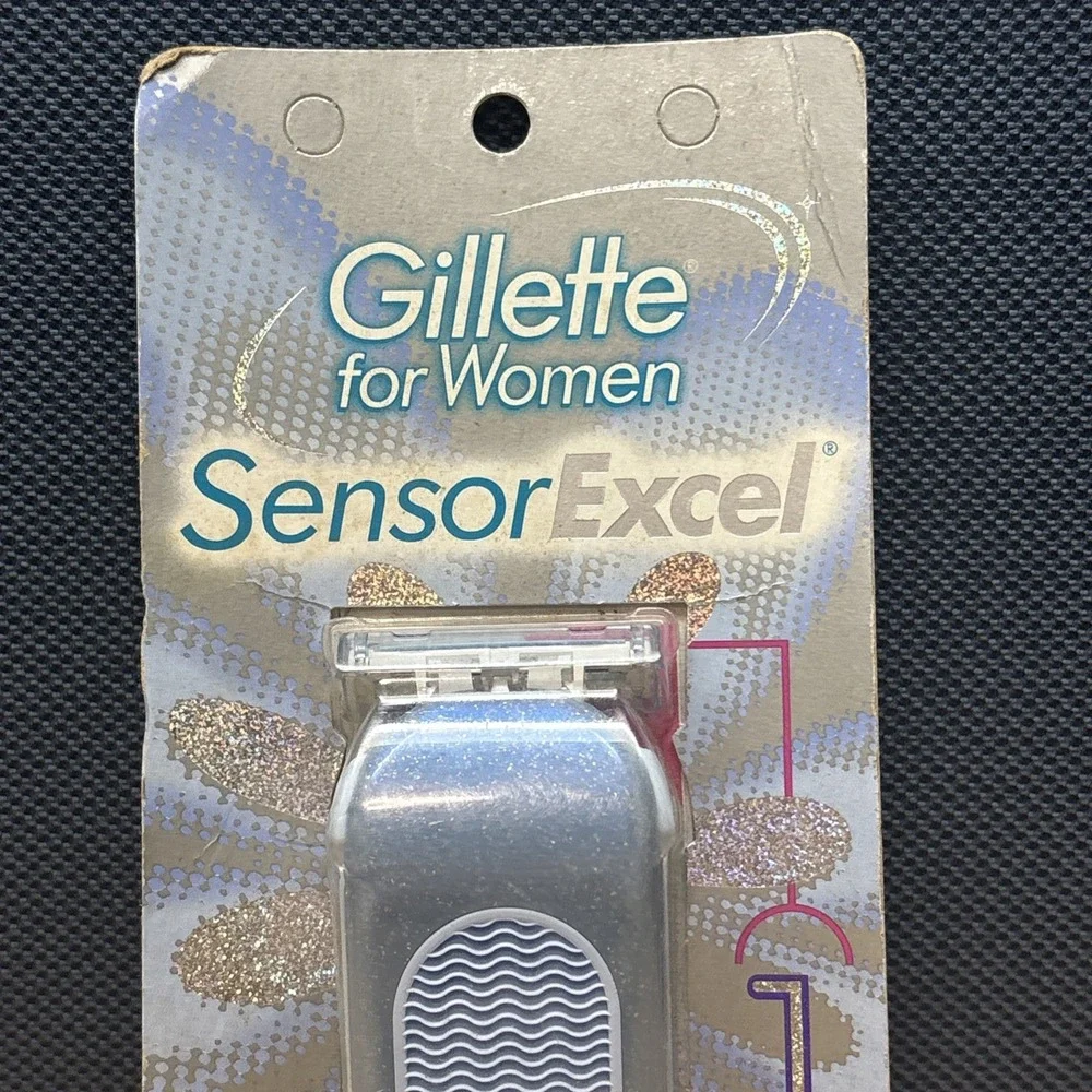 Gillette for Women Sensor Excel Razor Vintage 1999 Blue Sparkle NEW - Picture 2 of 9